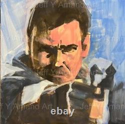 ORIGINAL painting Harrison Ford as DECKARD from Blade Runner by Jeff Y Amano