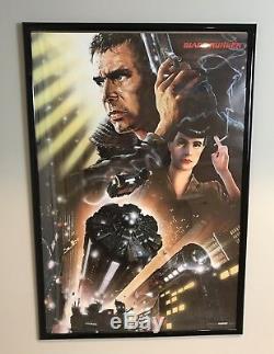 Original 1982 Blade Runner Movie Poster Harrison Ford Rare Print No Text Scarce