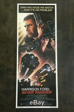 Original BLADE RUNNER 14x 36 Insert Litho Movie poster 1982 Harrison Ford