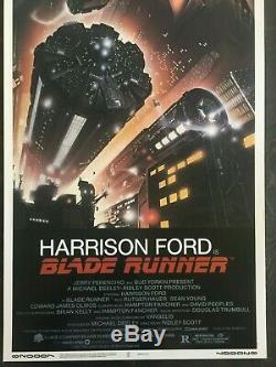 Original BLADE RUNNER 14x 36 Insert Litho Movie poster 1982 Harrison Ford