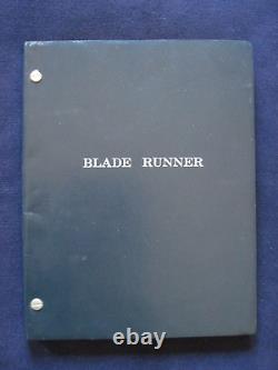 Original Blade Runner Script Based On Philip K Dick's Novel, Dir. Ridley Scott