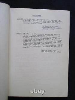 Original Blade Runner Script Based On Philip K Dick's Novel, Dir. Ridley Scott