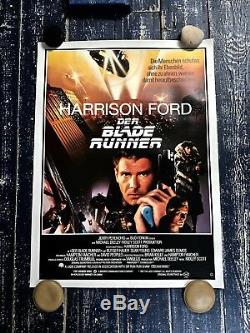 Original Blade Runner Vintage 1982 Movie Poster Linen Science Fiction Cyberpunk