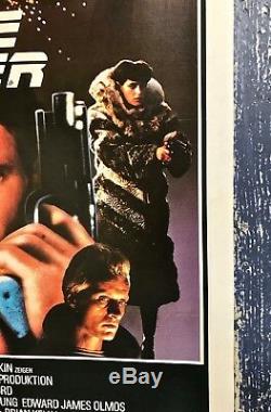 Original Blade Runner Vintage 1982 Movie Poster Linen Science Fiction Cyberpunk