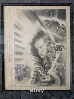 Original Pencil Art Blade Runner Movie Poster RARE John Alvin Ridley Scott