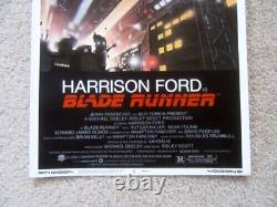 Poster on linen Ridley Scotts BLADE RUNNER'82 ORIGINAL INSERT 14x36 LINENBACKED