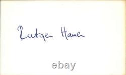 RUTGER HAUER BLADE RUNNER Signed 3x5 Index Card