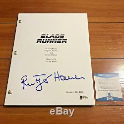 RUTGER HAUER SIGNED BLADE RUNNER FULL 104 PAGE MOVIE SCRIPT with BECKETT BAS COA