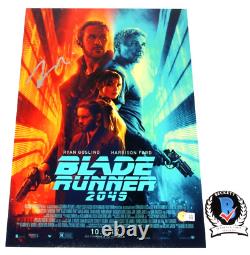 RYAN GOSLING SIGNED'BLADE RUNNER 2049' 12x18 MOVIE FILM POSTER BECKETT COA BAS