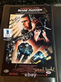 Ridley Scott Signed Blade Runner Cast Signed 11x17 Bas Coa Beckett A