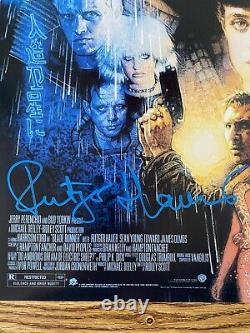 Rutger Hauer Autographed 12x18 Photo Blade Runner Ladyhawke Batman Begins BAS