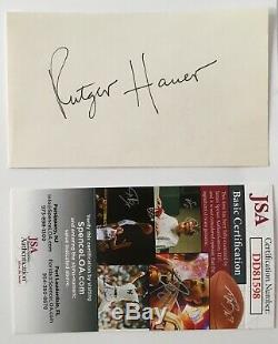 Rutger Hauer Signed Autographed 3x5 Card JSA Certified Blade Runner 2