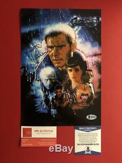 Rutger Hauer signed 8 x 12 Blade Runner Photo Beckett COA