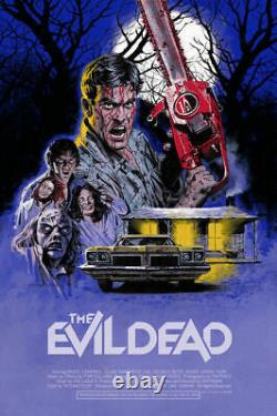 The Evil Dead Screen Printed Movie Poster by Paul Mann Not Mondo Disney