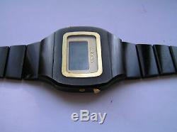 Vintage Black Microma PVD Blade Runner Wristwatch Watch