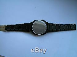 Vintage Black Microma PVD Blade Runner Wristwatch Watch