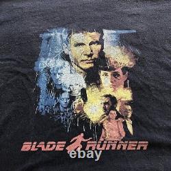 Vintage Y2K Blade Runner Shirt XXL Black 90s Movie Promo Harrison Ford Rare