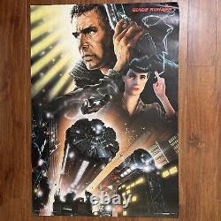 Vtg Original Blade Runner Poster 39 X 27 Scandecor USA Harrison Ford Movie
